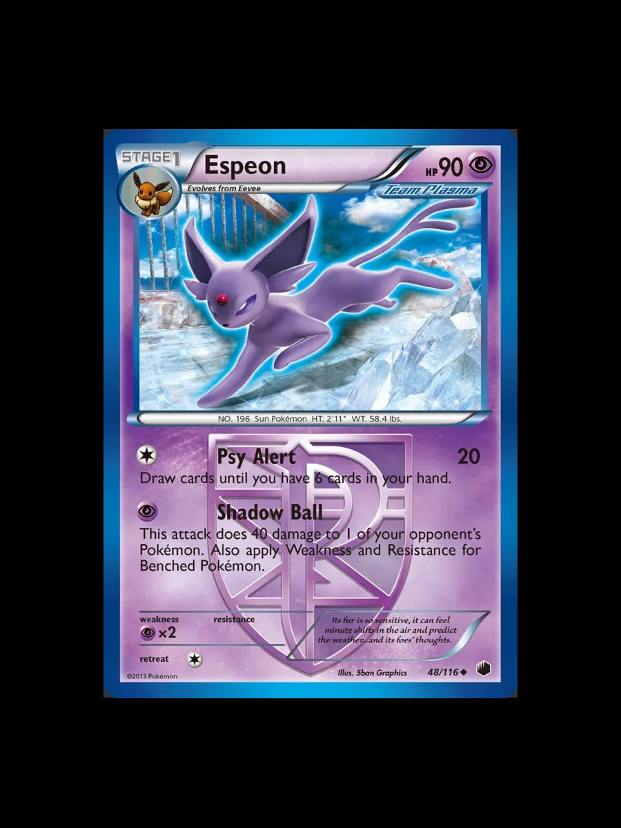 Espeon 48/116 – Plasma Freeze (Team Plasma, Reverse Holo)