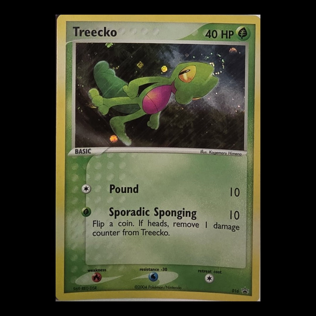 Treecko 016 – Black Star Promo (Holo swirl on above head)