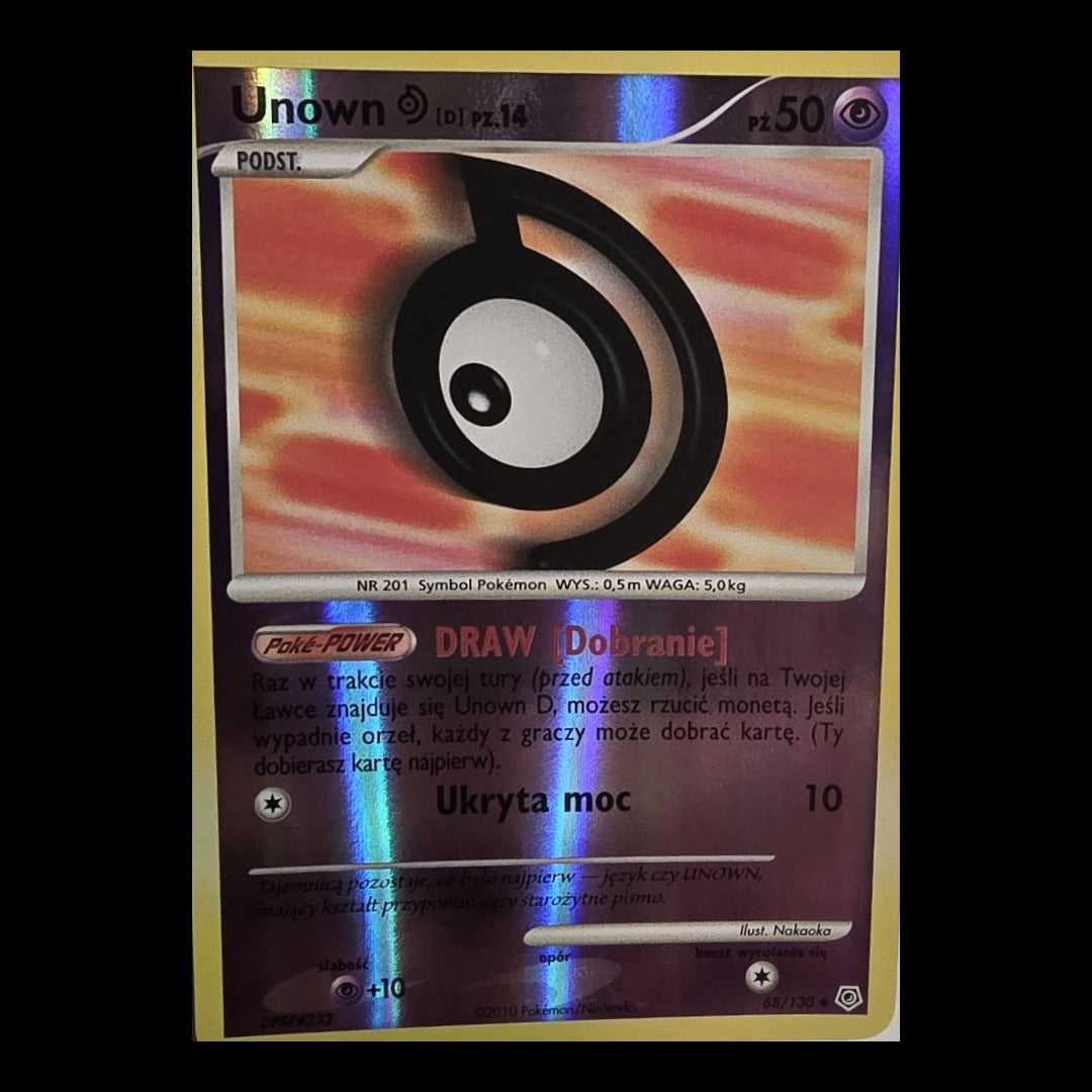 Unown D 68/130 – Diamond & Pearl, Polish (Reverse Holo)