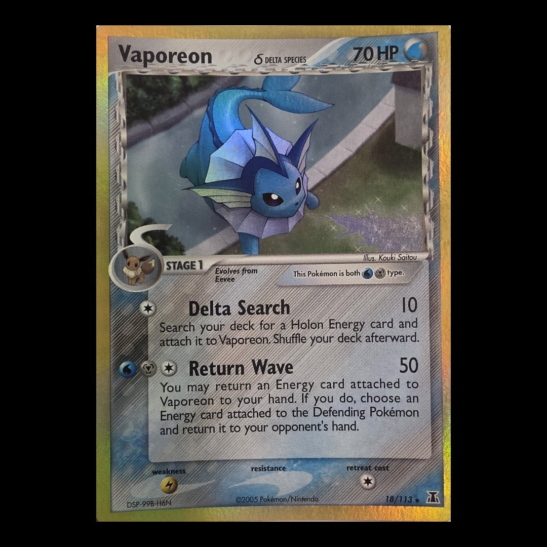 Vaporeon 18/113 – EX Delta Species (Holo Rare)