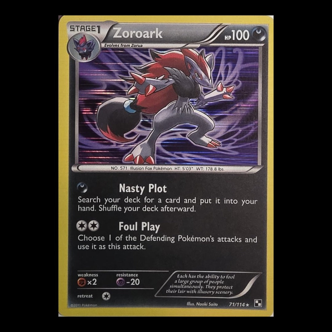 Zoroark 71/114 – Black & White (Holo)
